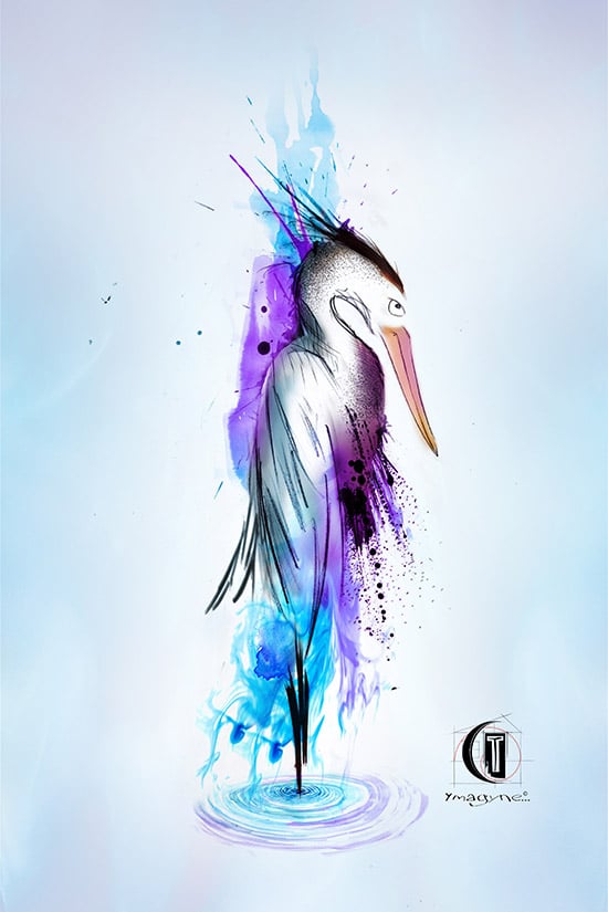 Oiseau Dessin réalisé par Ymagyne à la Cabane à Tattoo