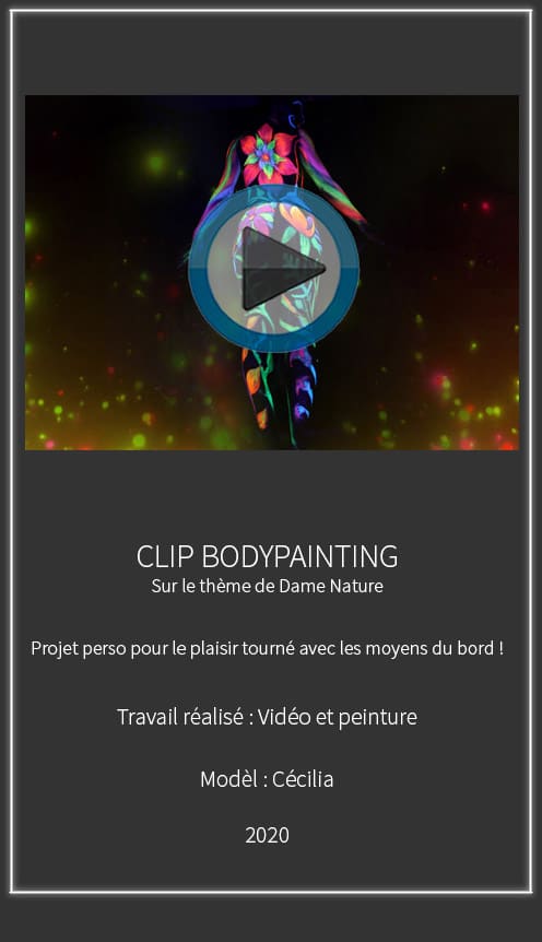 Bodypainting clip par Ymagyne, sur le thème de Dame Nature