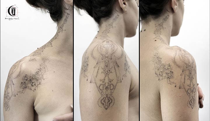 Tatouage fait par Ymagyne à La Cabane à Tattoo