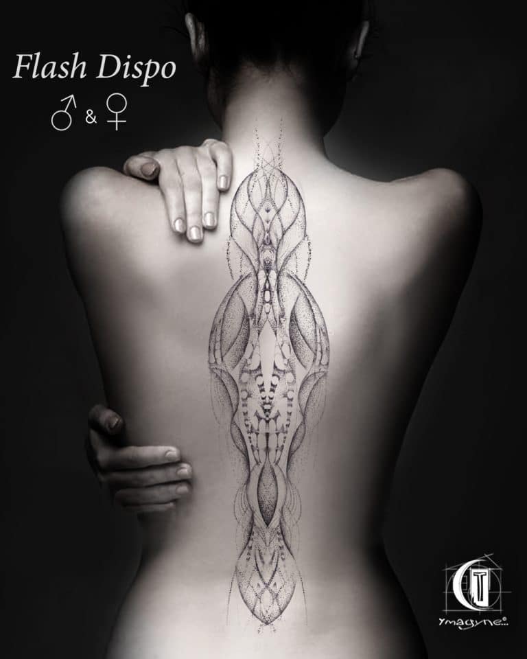 Dot work Tattoo, Tatouage fait par Ymagyne à La Cabane à Tattoo